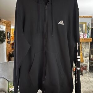 4x Adidas men’s Black Full-Zip Hoodie